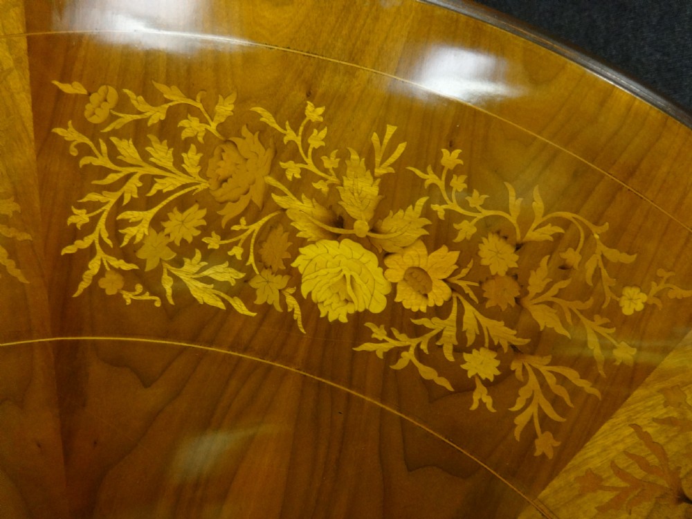 Large Marquetry Inlaid Walnut Dining Table View V