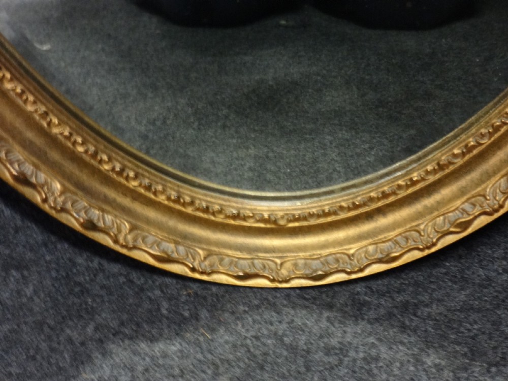 Oval Gilt Wall Mirror View III