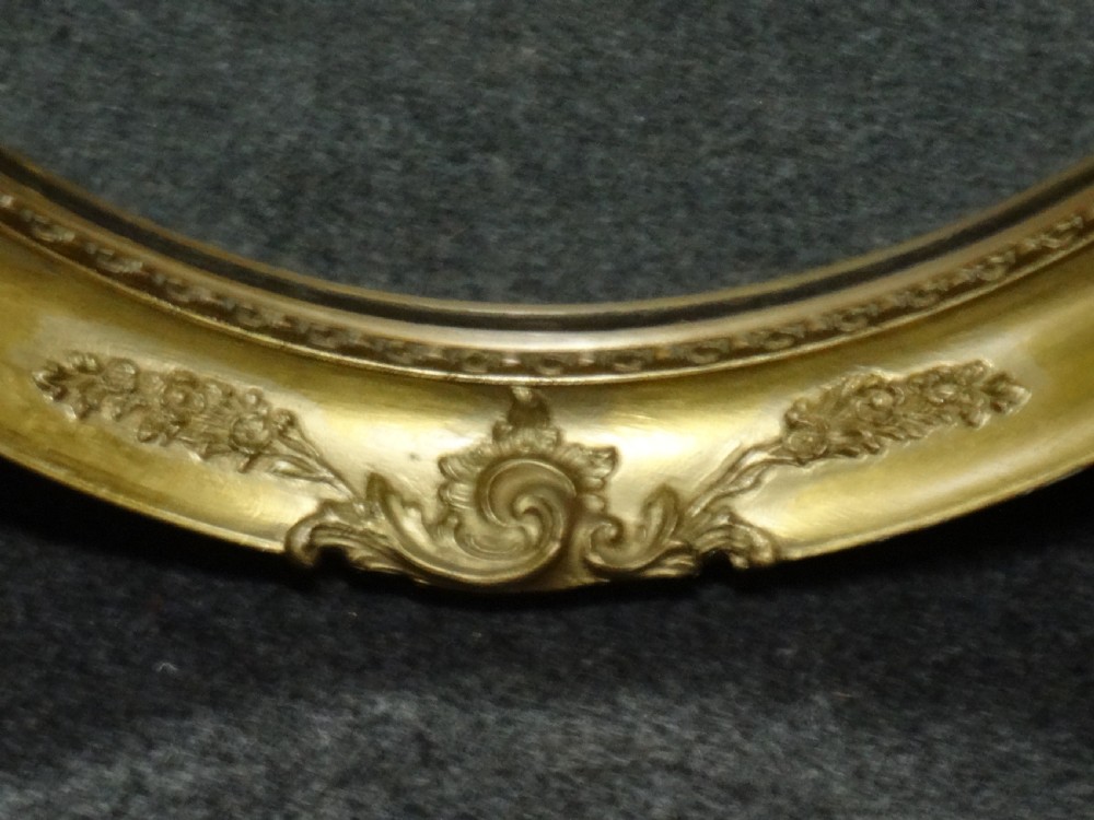 Good Edwardian Oval Gilt Mirror View II