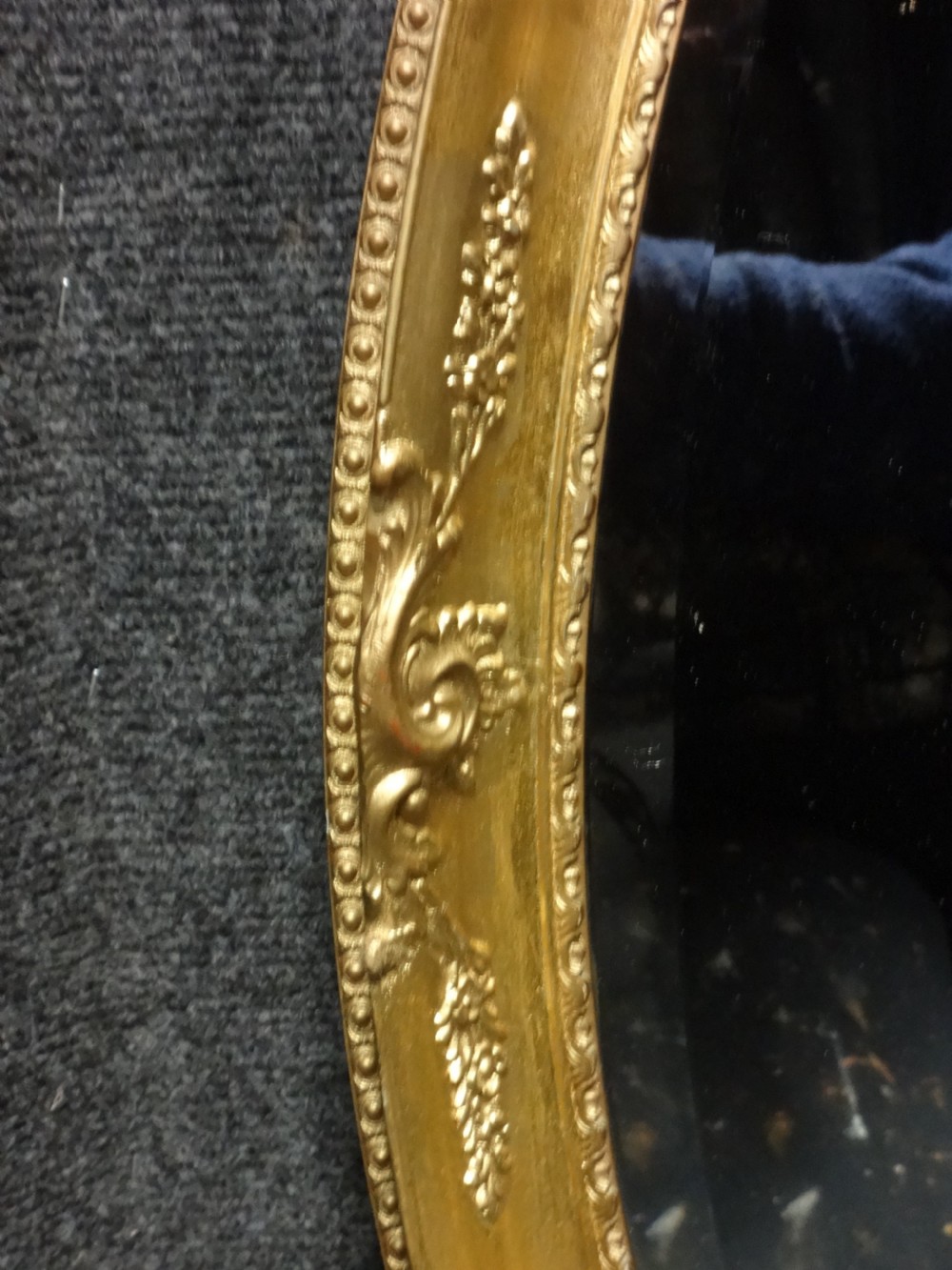 Good Edwardian Oval Gilt Mirror View III