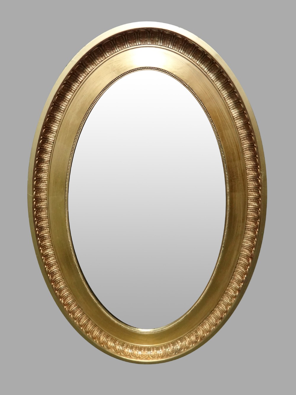 Good Edwardian Oval Gilt Mirror