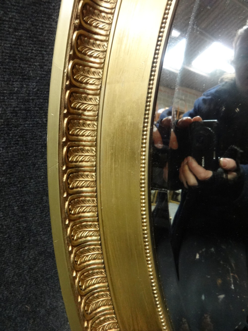 Good Edwardian Oval Gilt Mirror View III