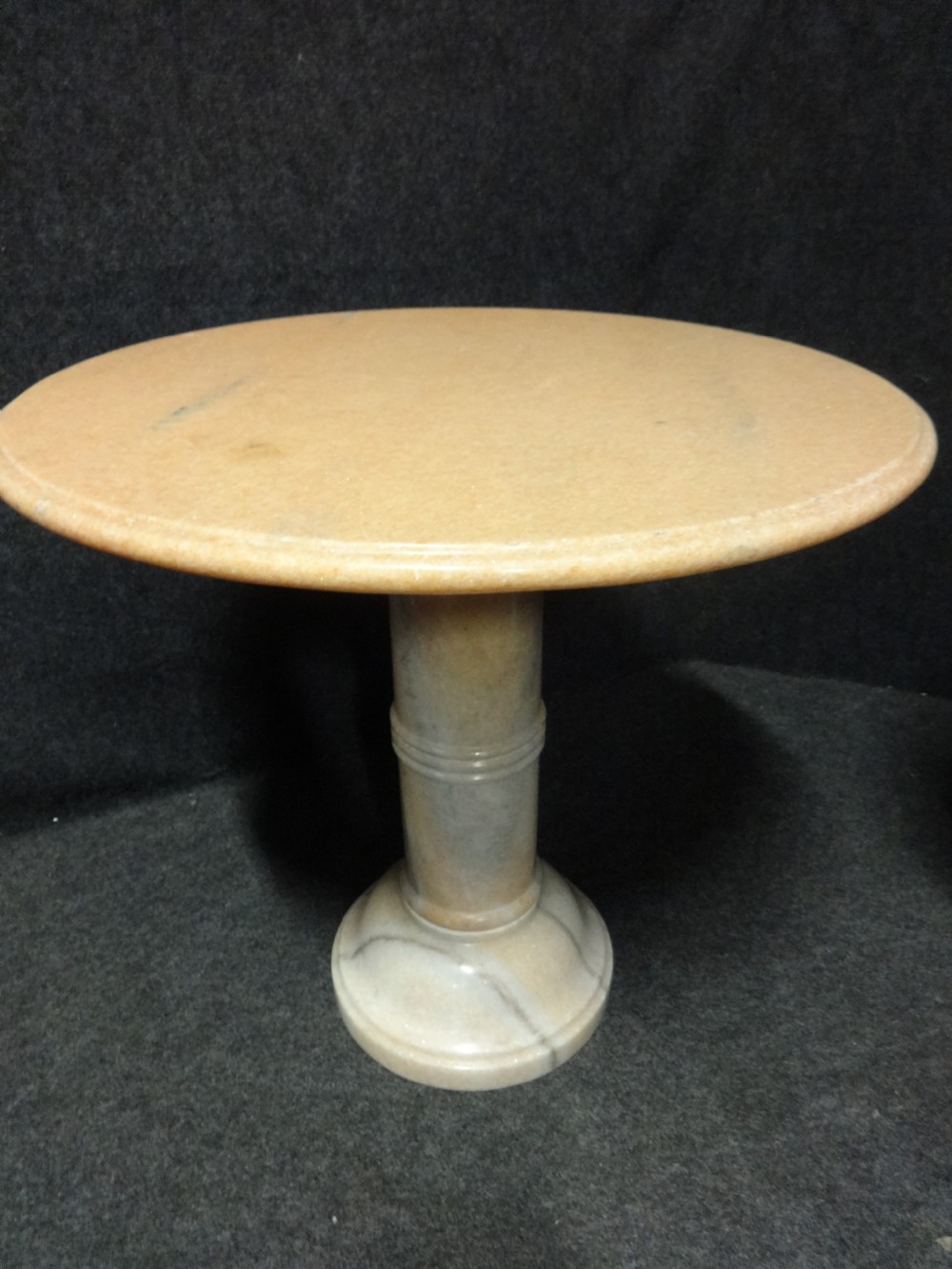 Pair Art Deco Marble Swivel Lamp Tables View II