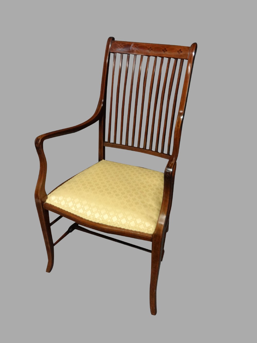 Very Good Edwardian Inlaid Elbow Chair