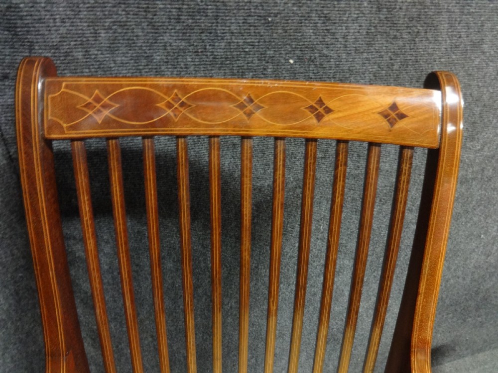 Very Good Edwardian Inlaid Elbow Chair View III