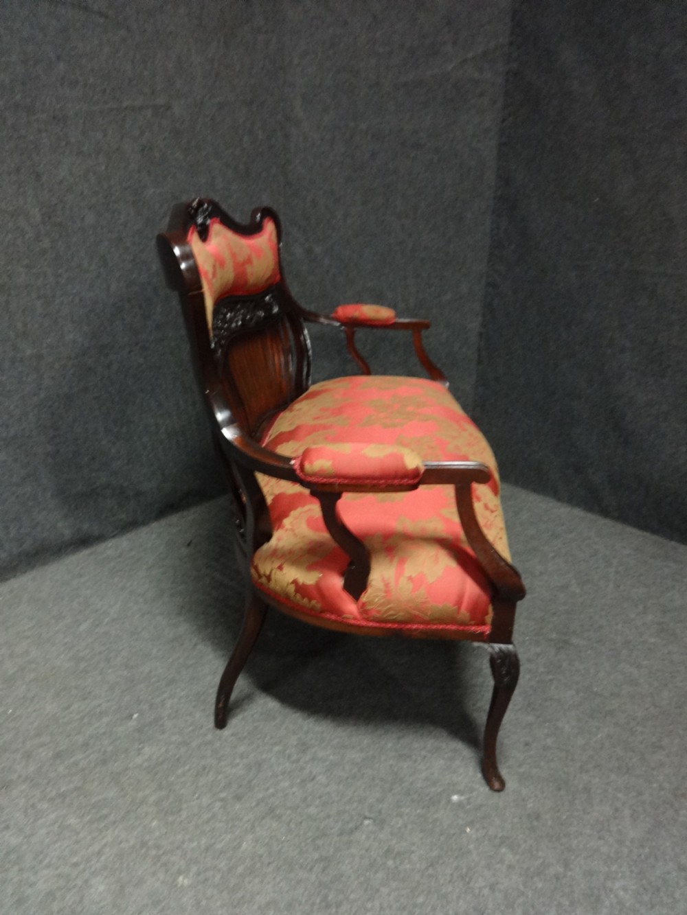 Pretty Mahogany Two Seater Sofa View IV