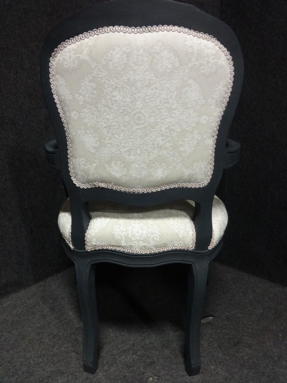 Pair French Painted Elbow Chairs View III