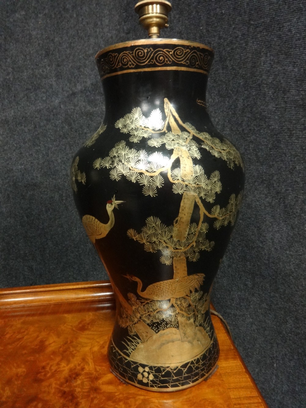 Pair Chinoiserie Laquered Table Lamps View IV