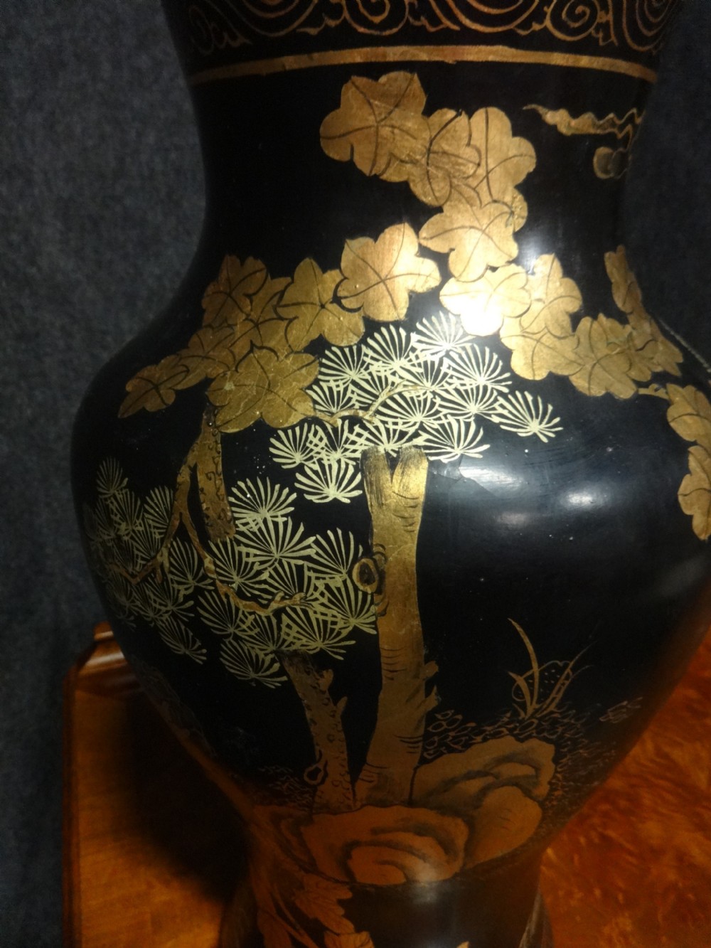 Pair Chinoiserie Laquered Table Lamps View VII