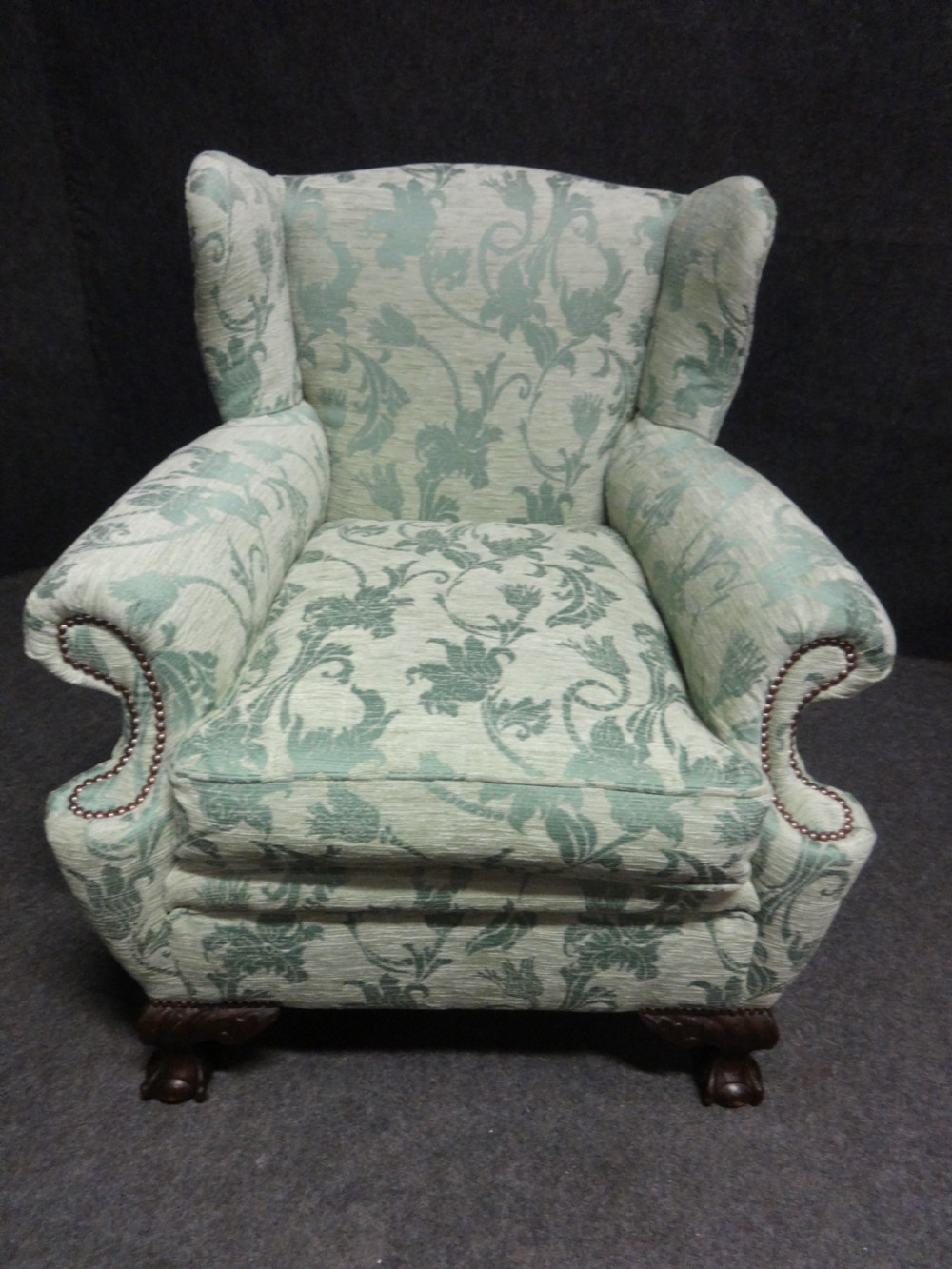 A Lovely Pair Library Wing Back Arm Chairs View II