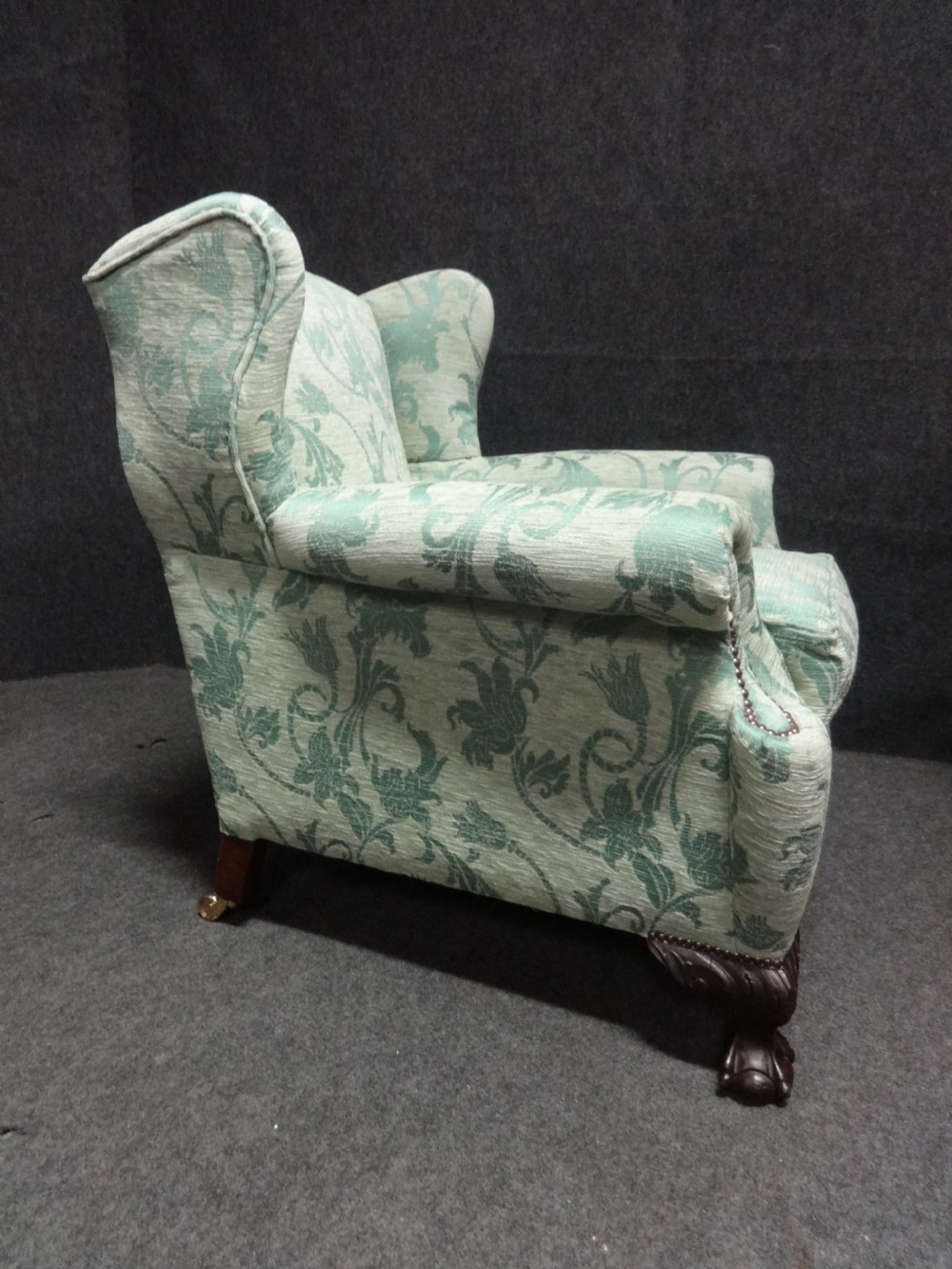 A Lovely Pair Library Wing Back Arm Chairs View III