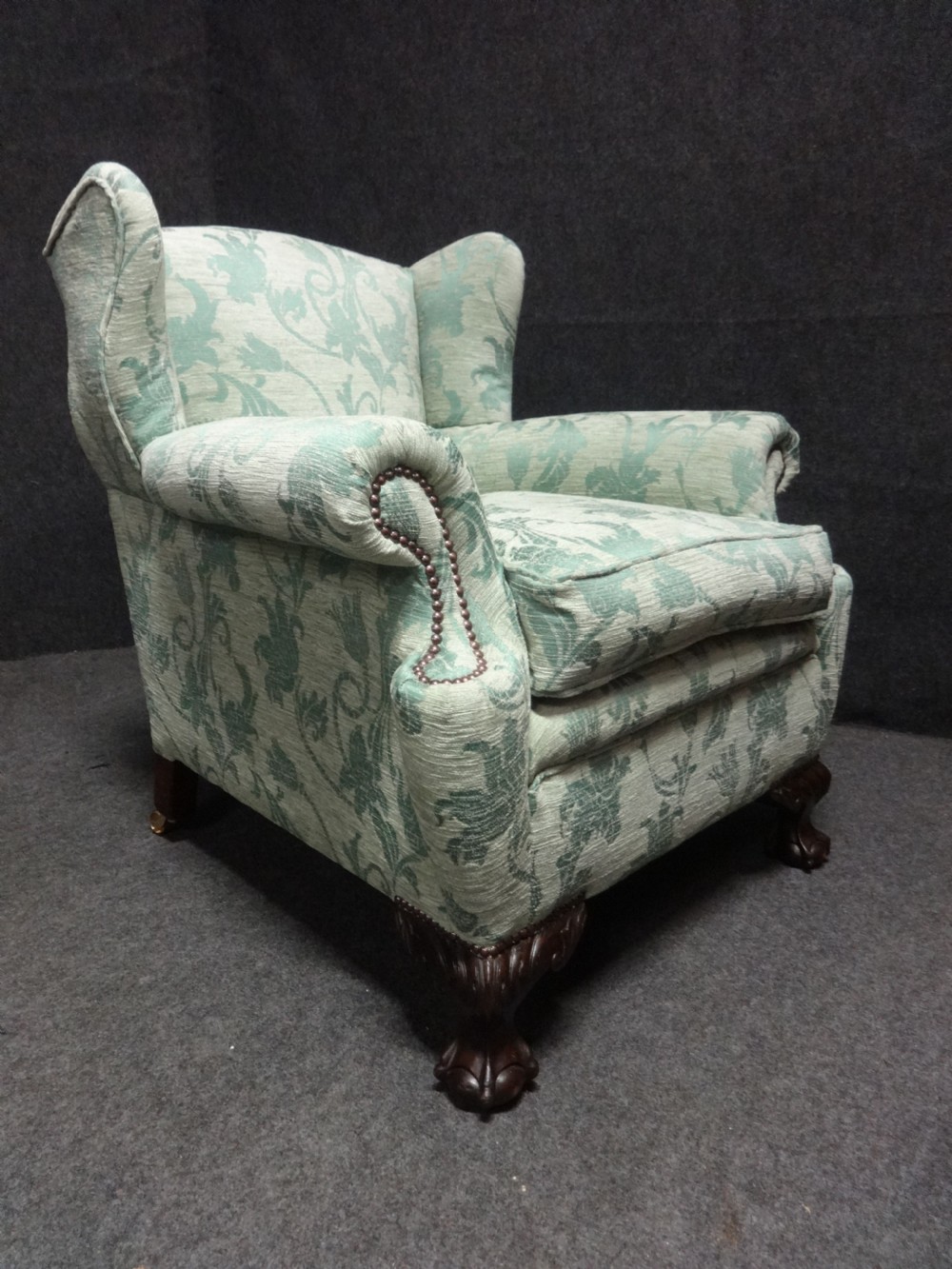 A Lovely Pair Library Wing Back Arm Chairs View IV