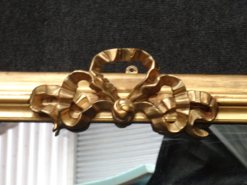 English Gilt Arched Top Overmantle Mirror View III