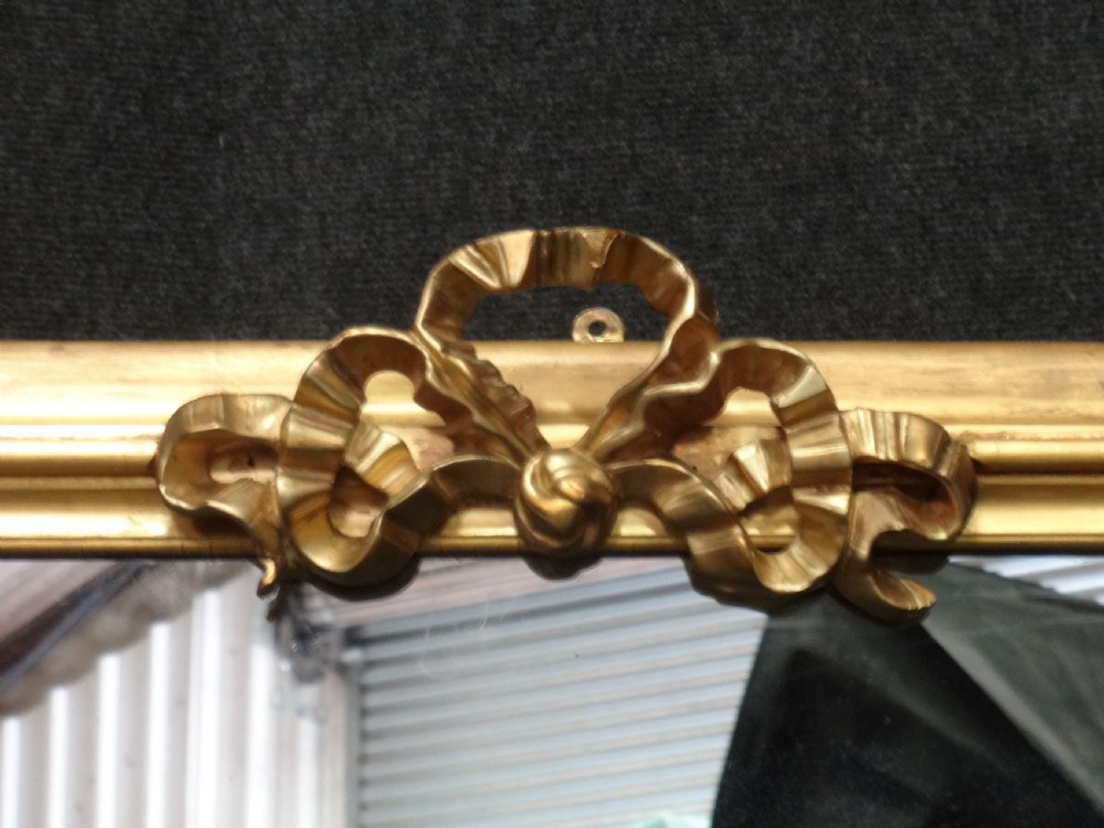 English Gilt Arched Top Overmantle Mirror View IV