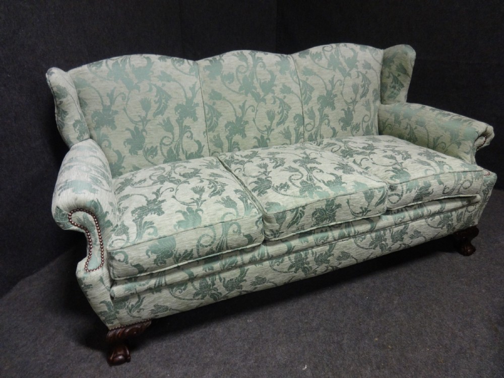 Very Good Walnut Framed Three Seater Sofa View II