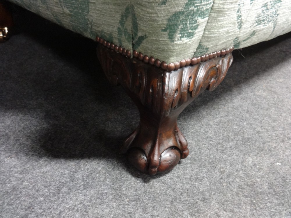 Very Good Walnut Framed Three Seater Sofa View VI