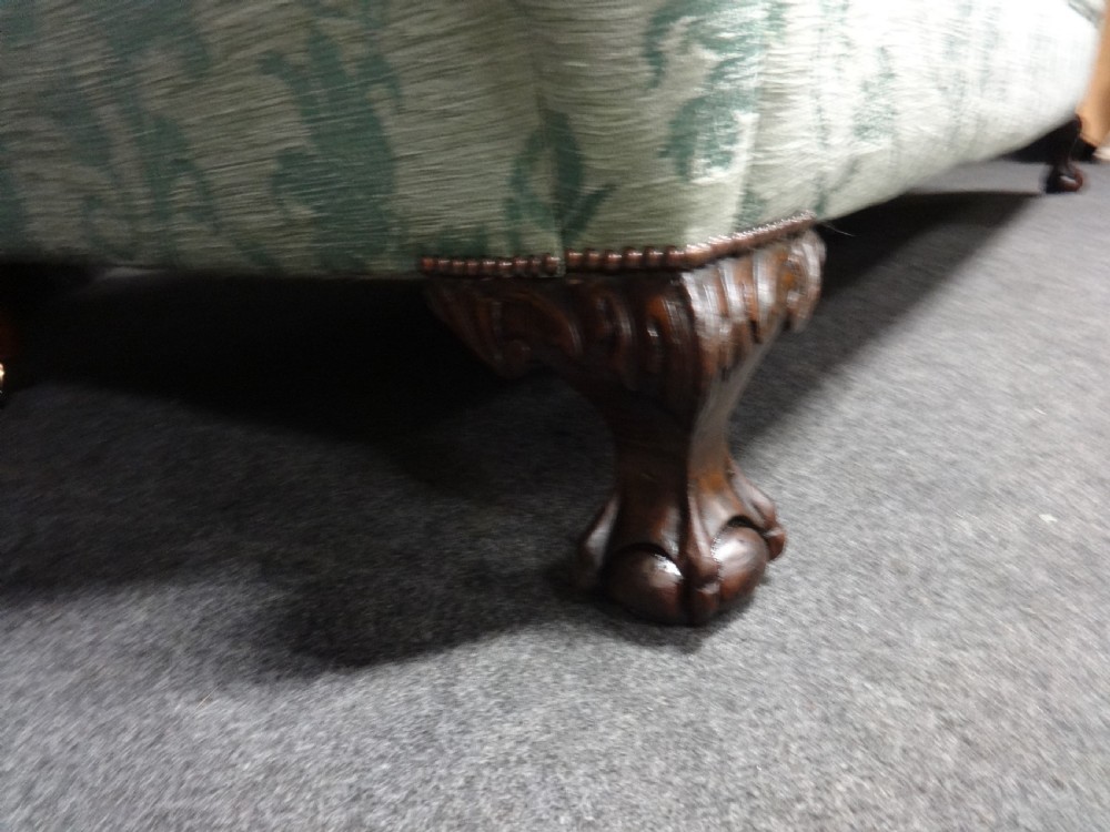 Very Good Walnut Framed Three Seater Sofa View VII