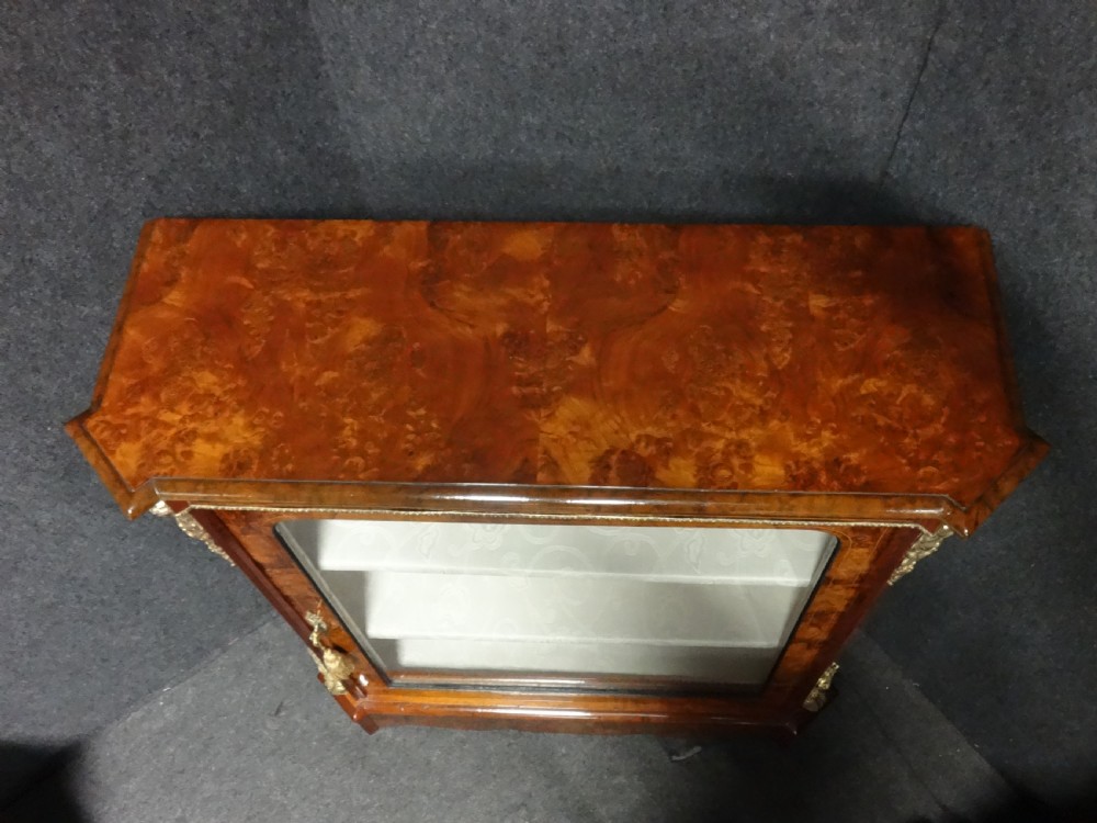 Top Quality Burr Walnut Pier Cabinet Bookcase View IV