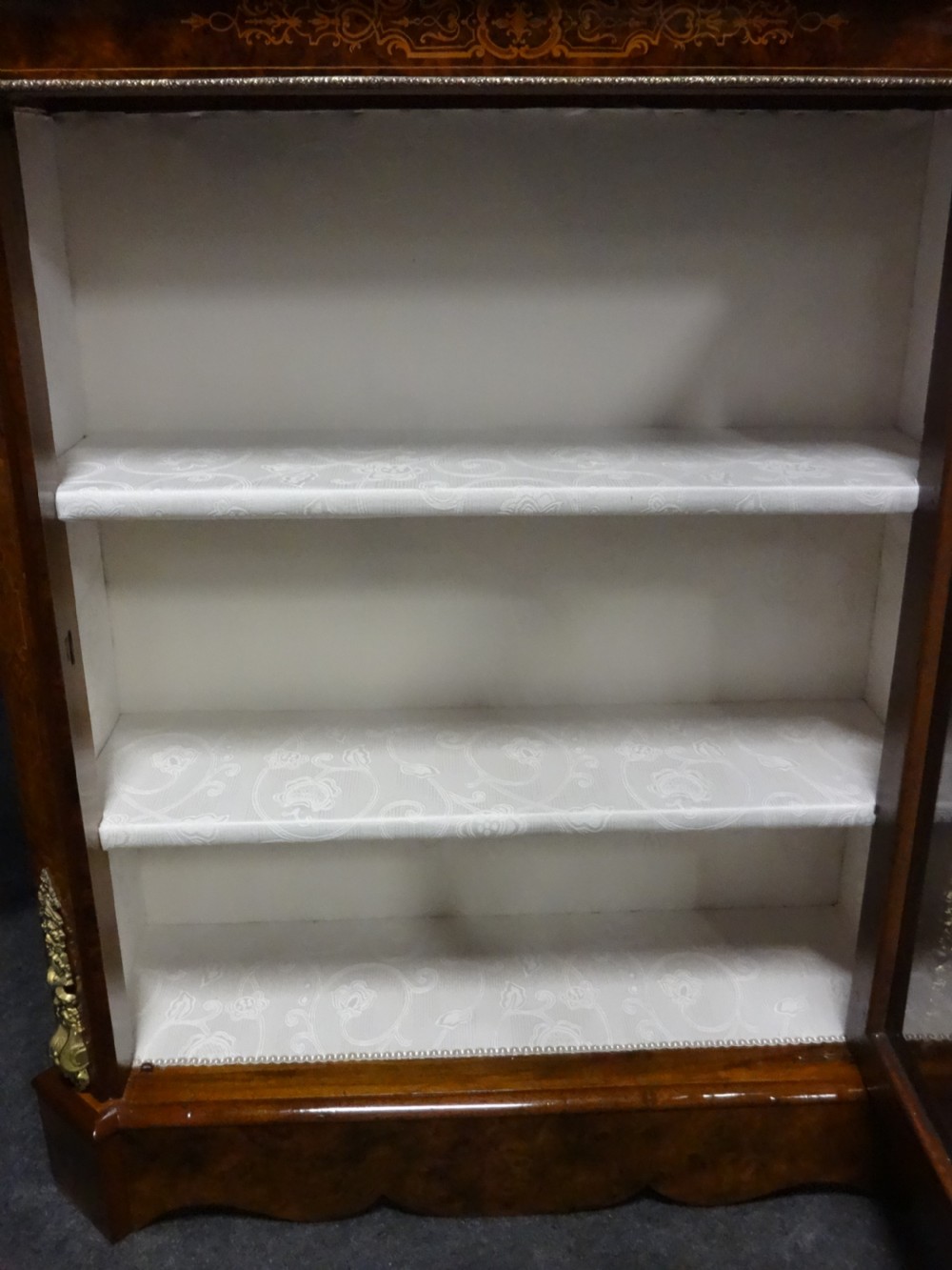 Top Quality Burr Walnut Pier Cabinet Bookcase View VII