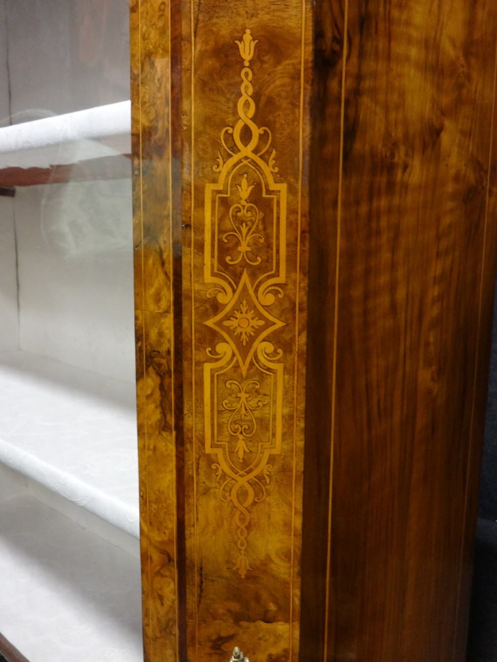 Top Quality Burr Walnut Pier Cabinet Bookcase View X
