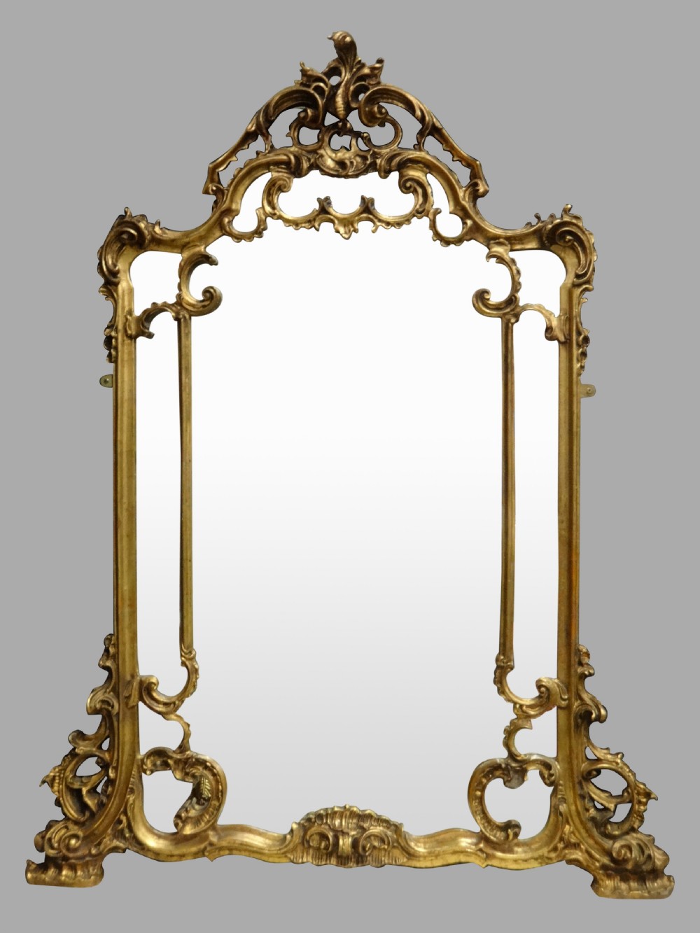 Large Gilt Console Table with Matching Mirror View II