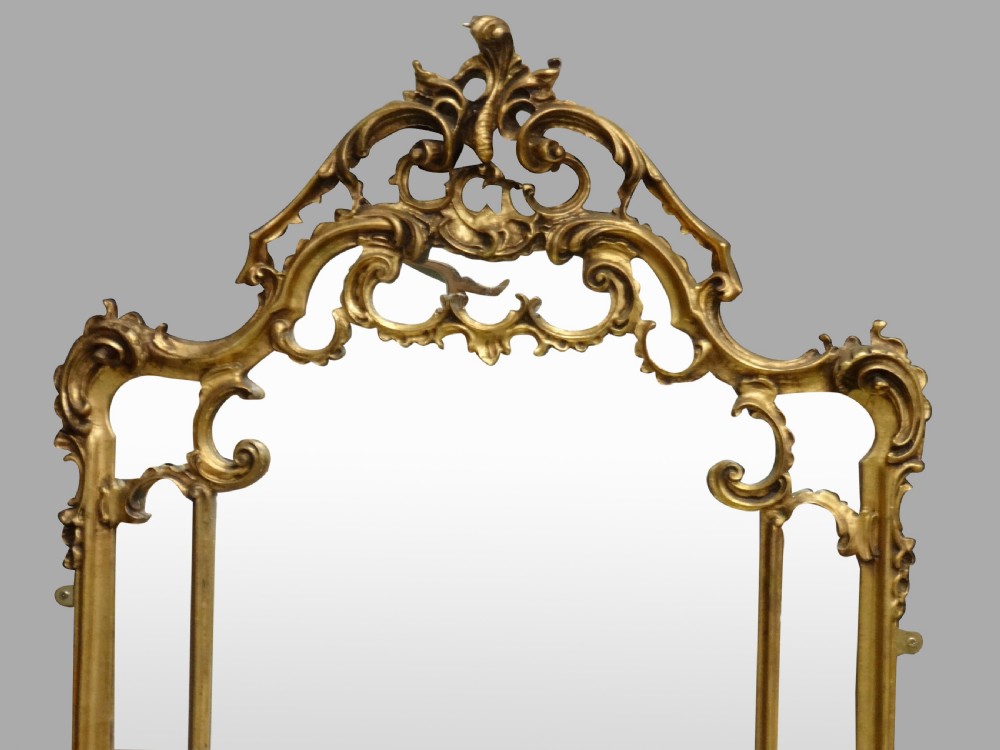 Large Gilt Console Table with Matching Mirror View III