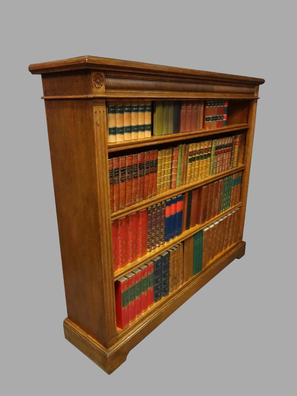 Excellent Quality Victorian Oak Open Bookcase