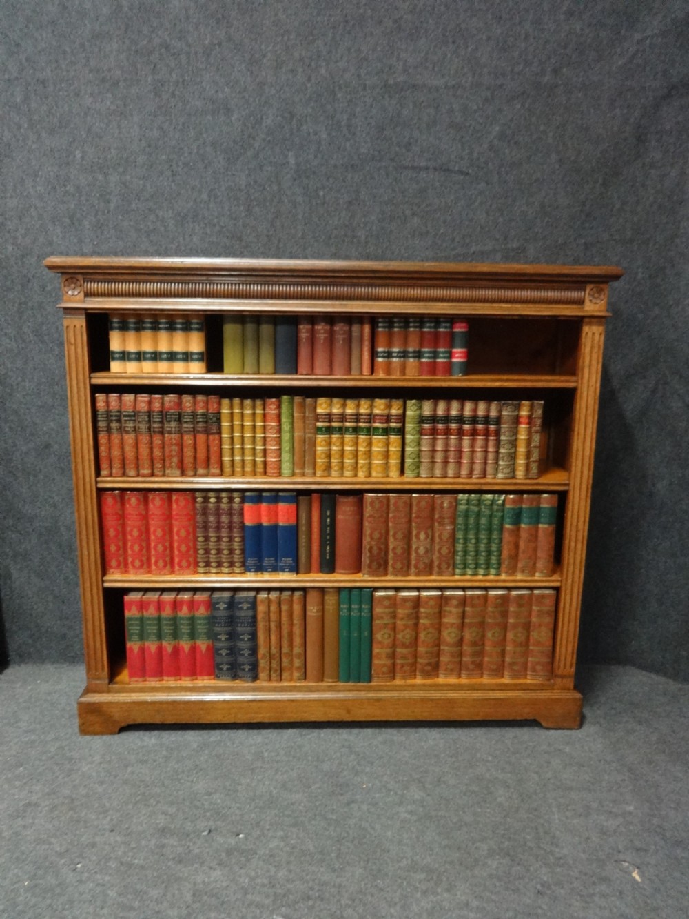 Excellent Quality Victorian Oak Open Bookcase View II