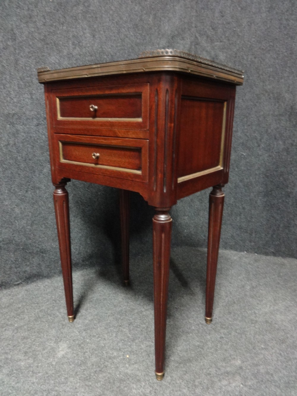 Good Pair French Empire Mahogany Bedside Chests of Drawers View II