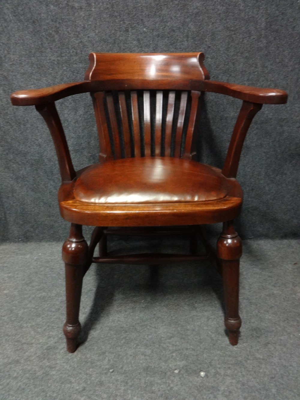 Excellent Pair of Mahogany Partners Desk Chairs View III