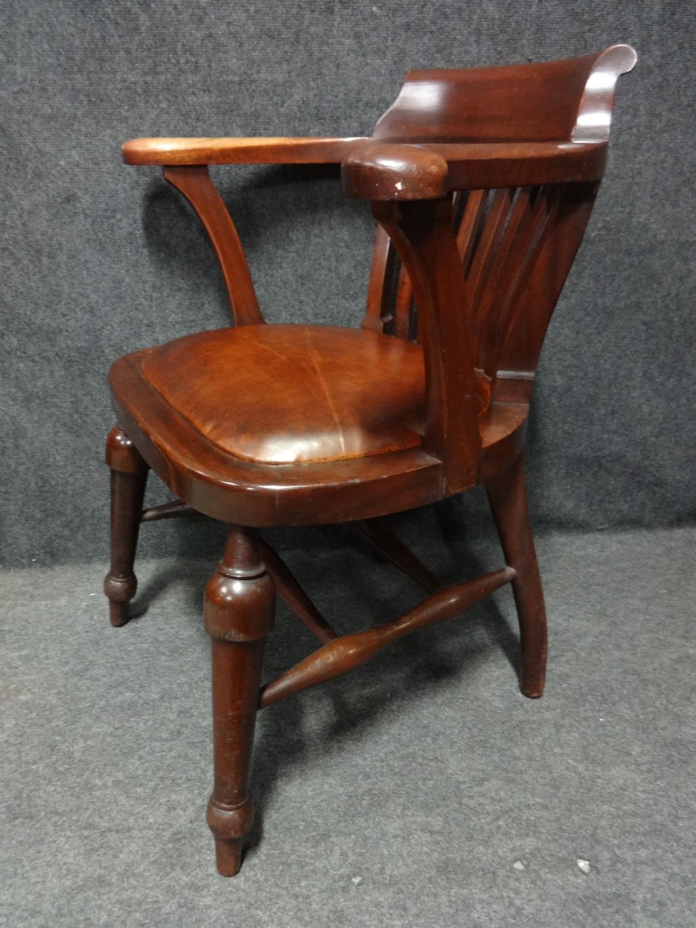 Excellent Pair of Mahogany Partners Desk Chairs View IV