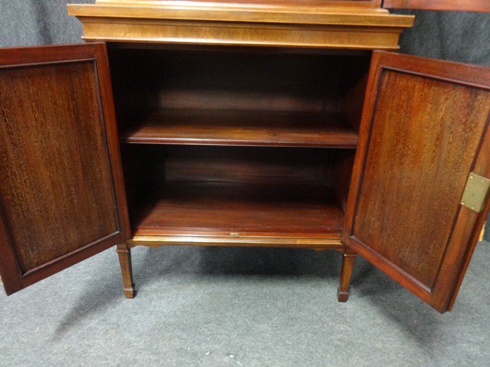 Very Good Mahogany Inlaid Bookcase of Slim Proportions View XI