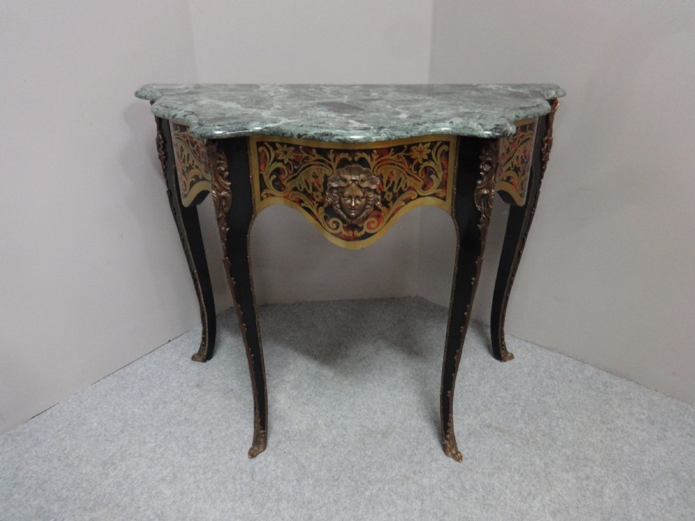 Brass inlaid and Boule Console Table
