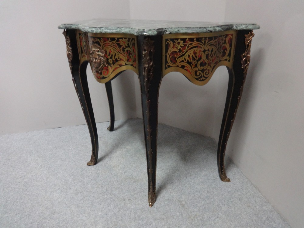 Brass inlaid and Boule Console Table View III