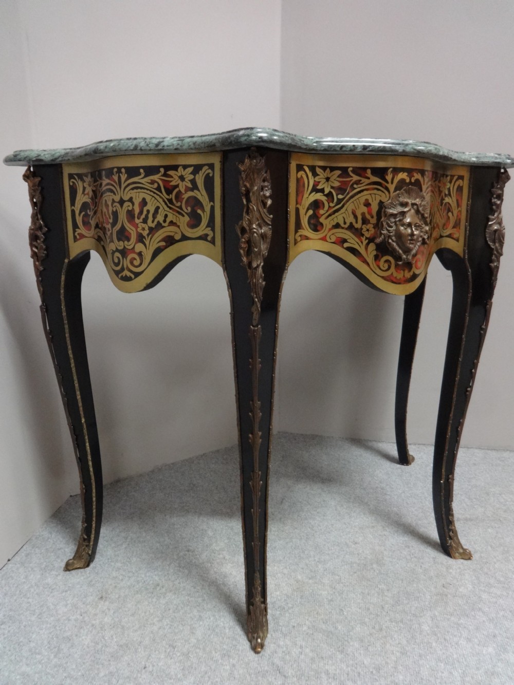 Brass inlaid and Boule Console Table View IX