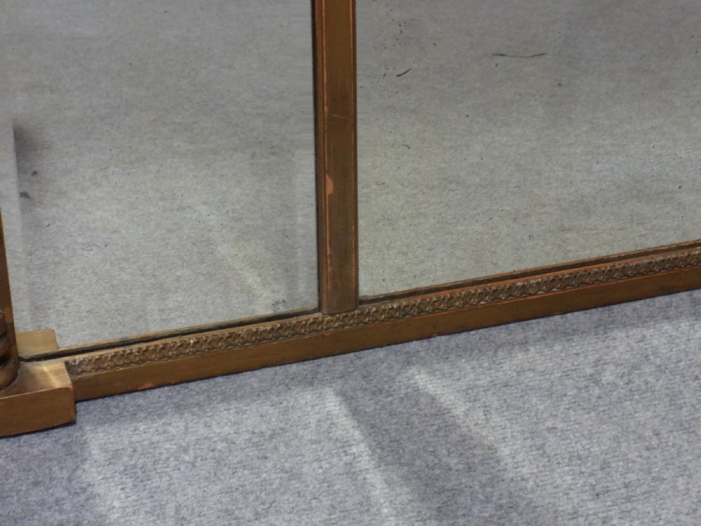 Regency Triple Pane  Gilt Overmantle Mirror View V