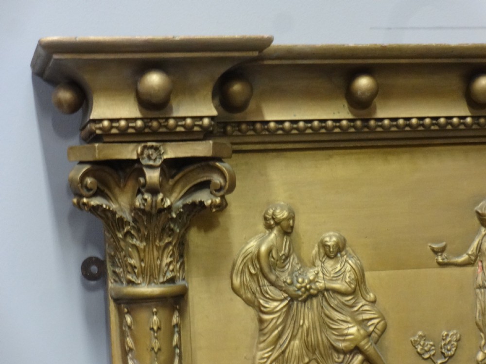 Regency Triple Pane  Gilt Overmantle Mirror View VII