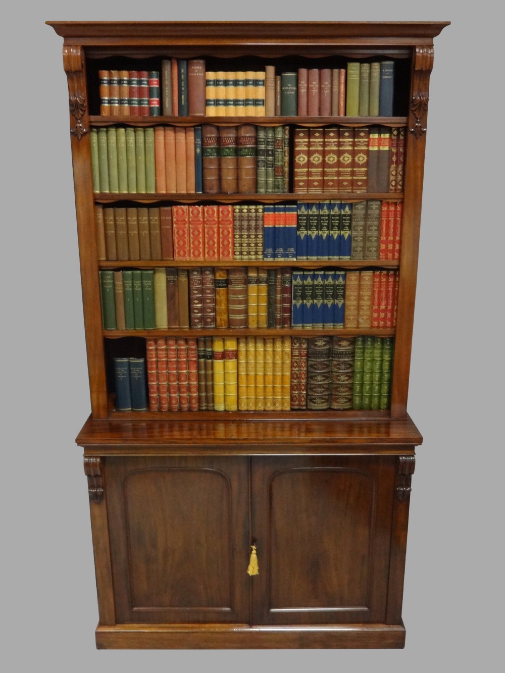 Superb Quality Victorian Mahogany Open Library Bookcase View II