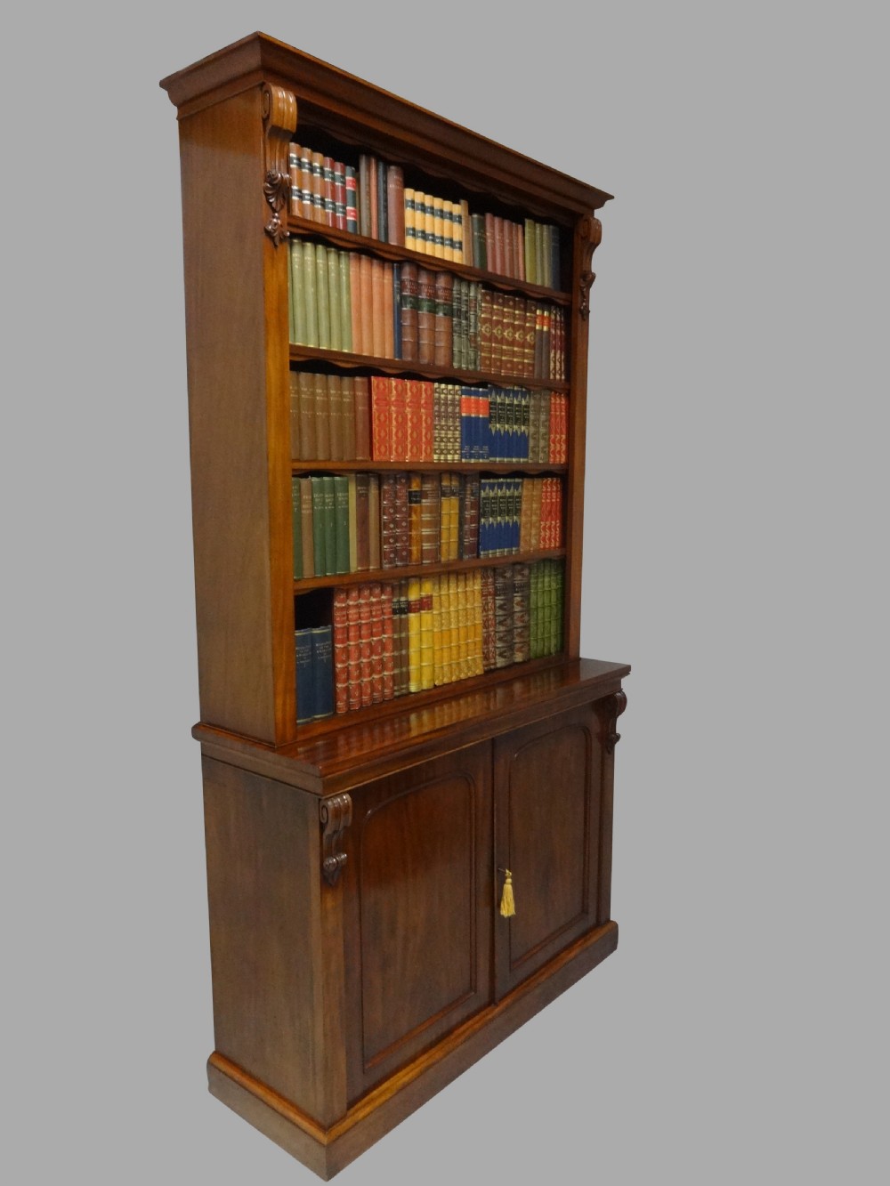 Superb Quality Victorian Mahogany Open Library Bookcase View IV