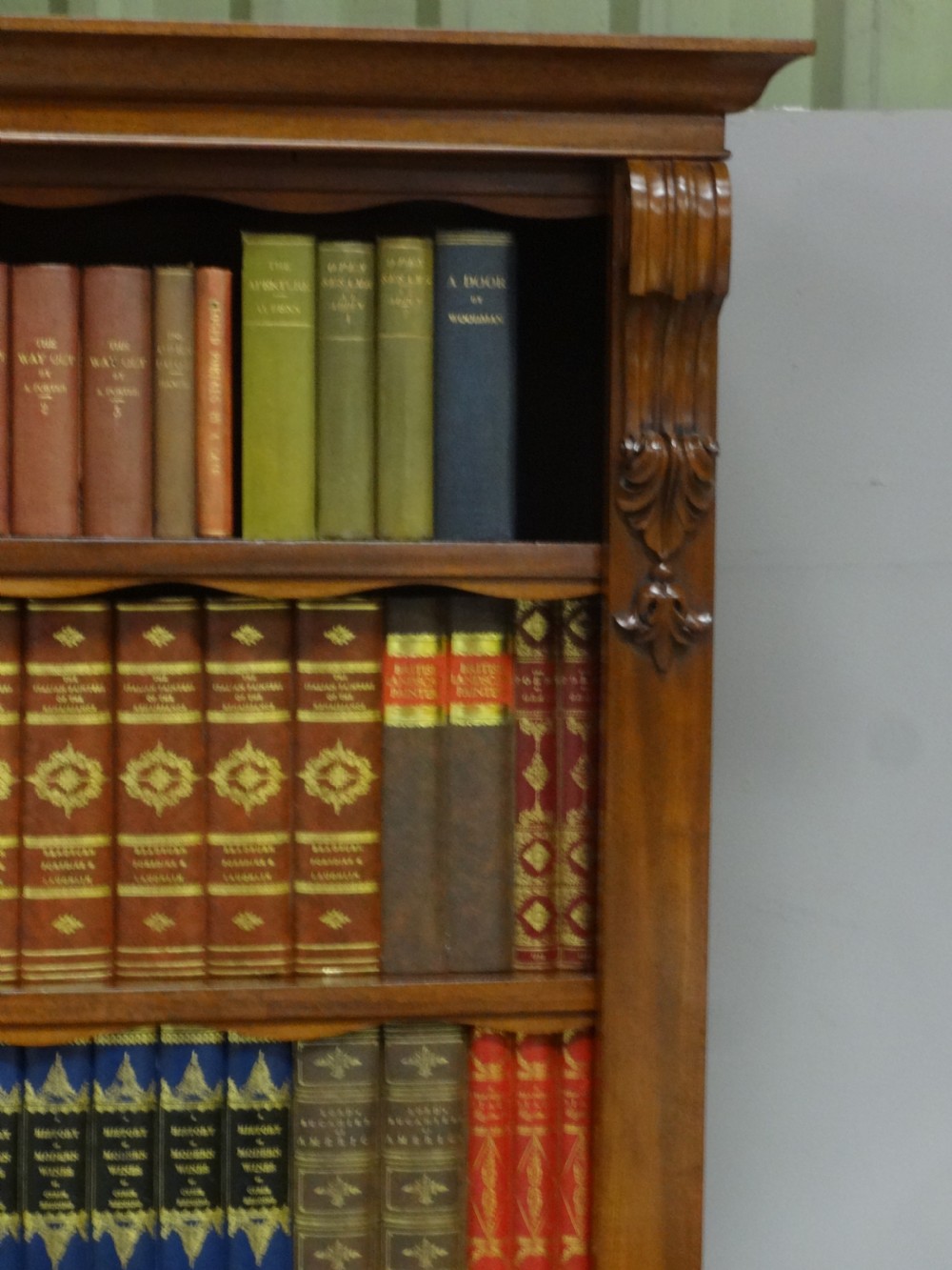 Superb Quality Victorian Mahogany Open Library Bookcase View VI