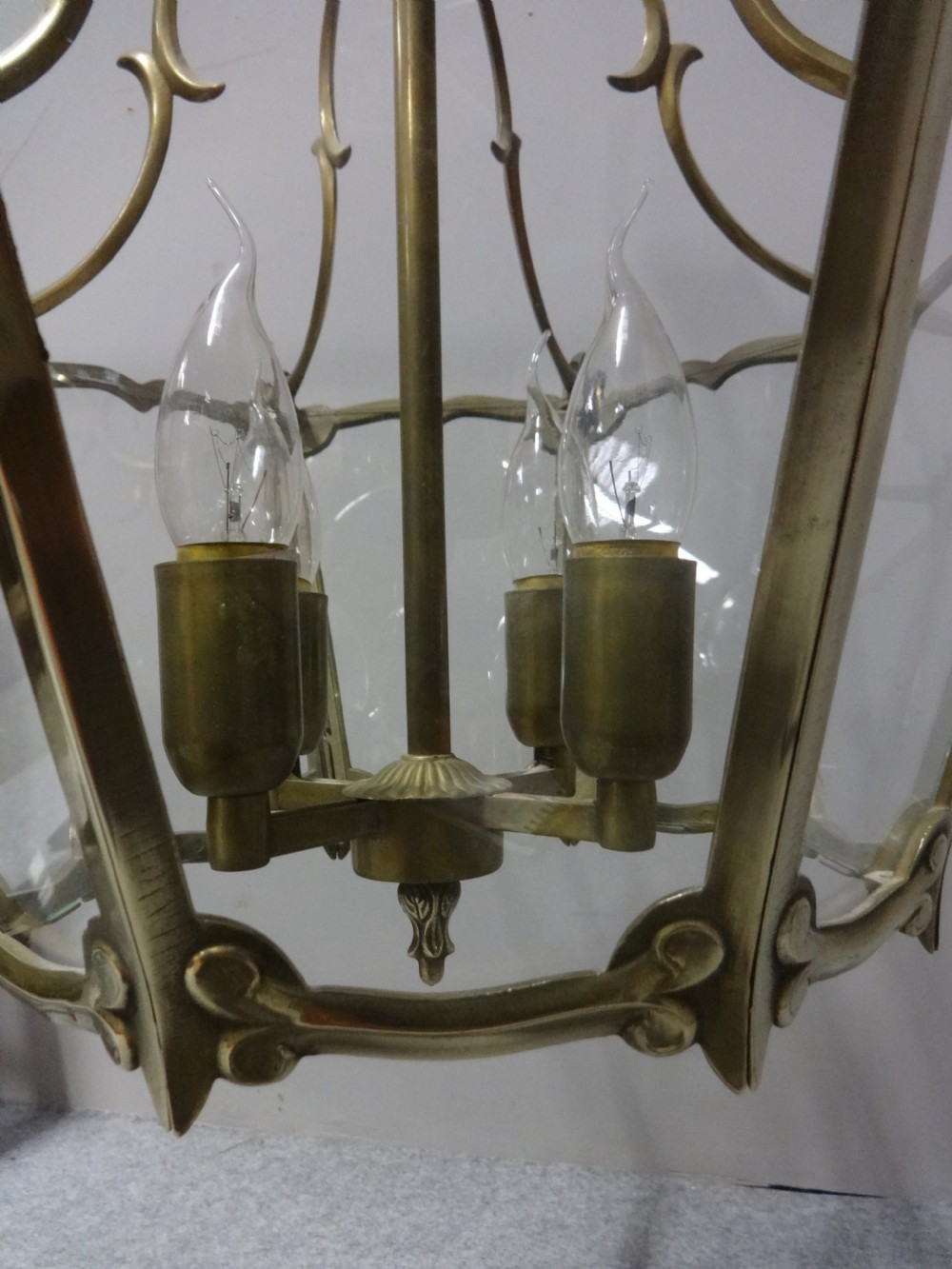 Brass Octagonal Hanging Lantern View III