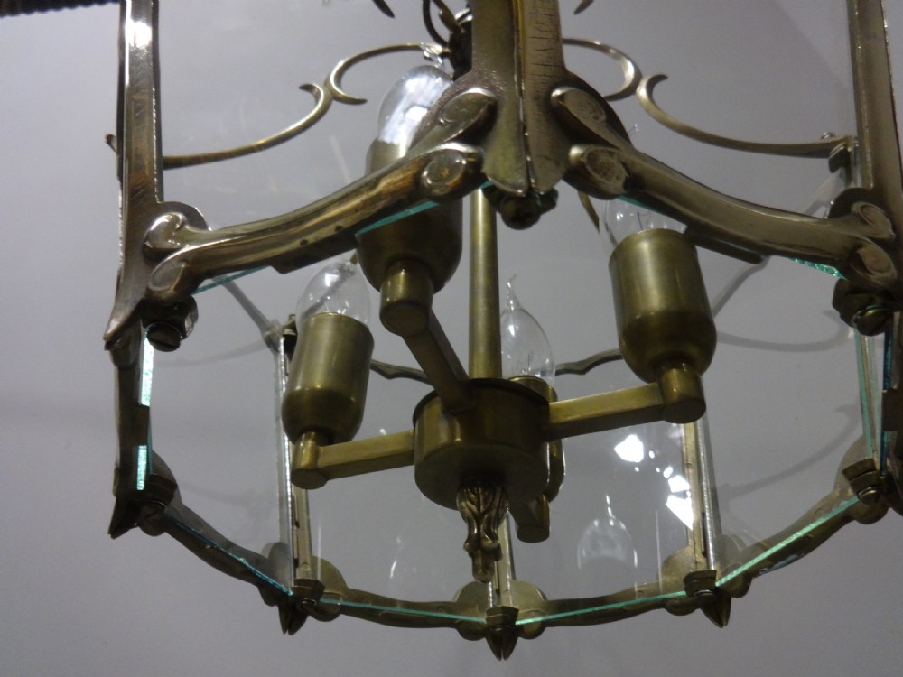 Brass Octagonal Hanging Lantern View IV