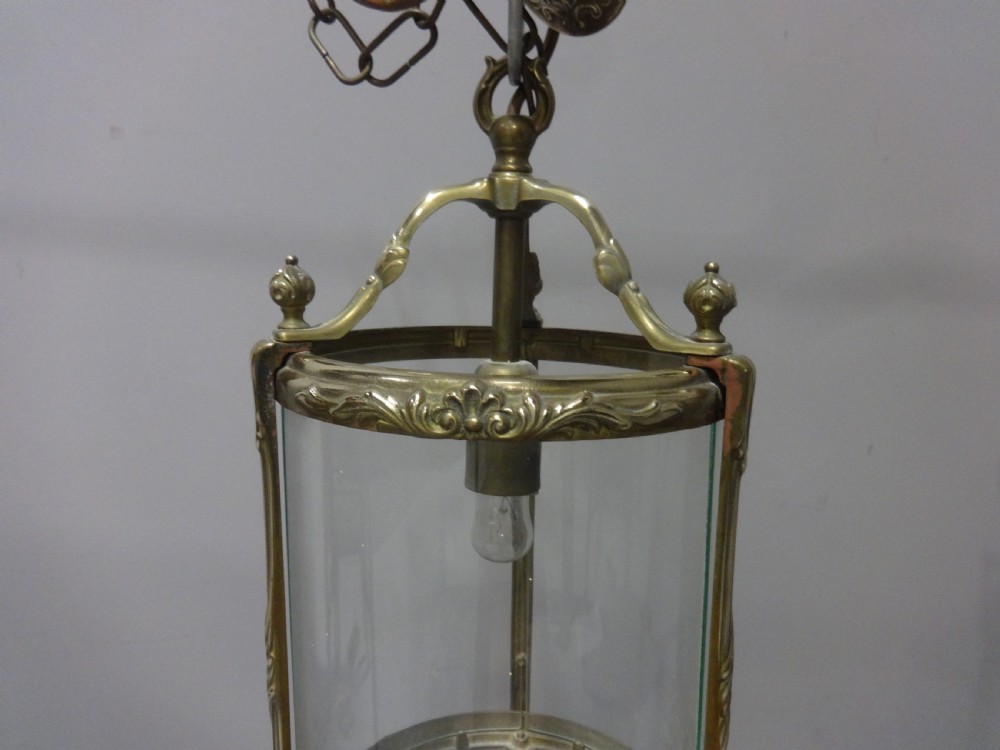 Round Brass Hanging Lantern View IV
