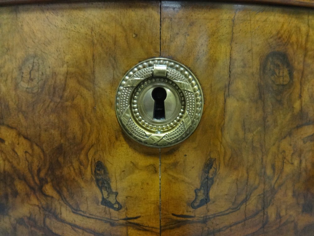 Outstanding Serpentine Burr Walnut Fitted Chest of Drawers View II