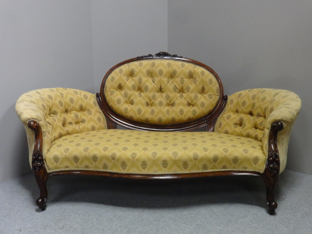 Wonderful Cameo Backed  Victorian Rosewood Sofa