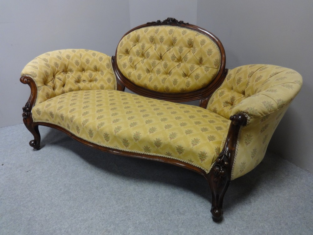 Wonderful Cameo Backed  Victorian Rosewood Sofa View II