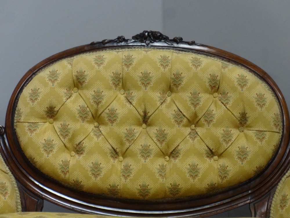 Wonderful Cameo Backed  Victorian Rosewood Sofa View III