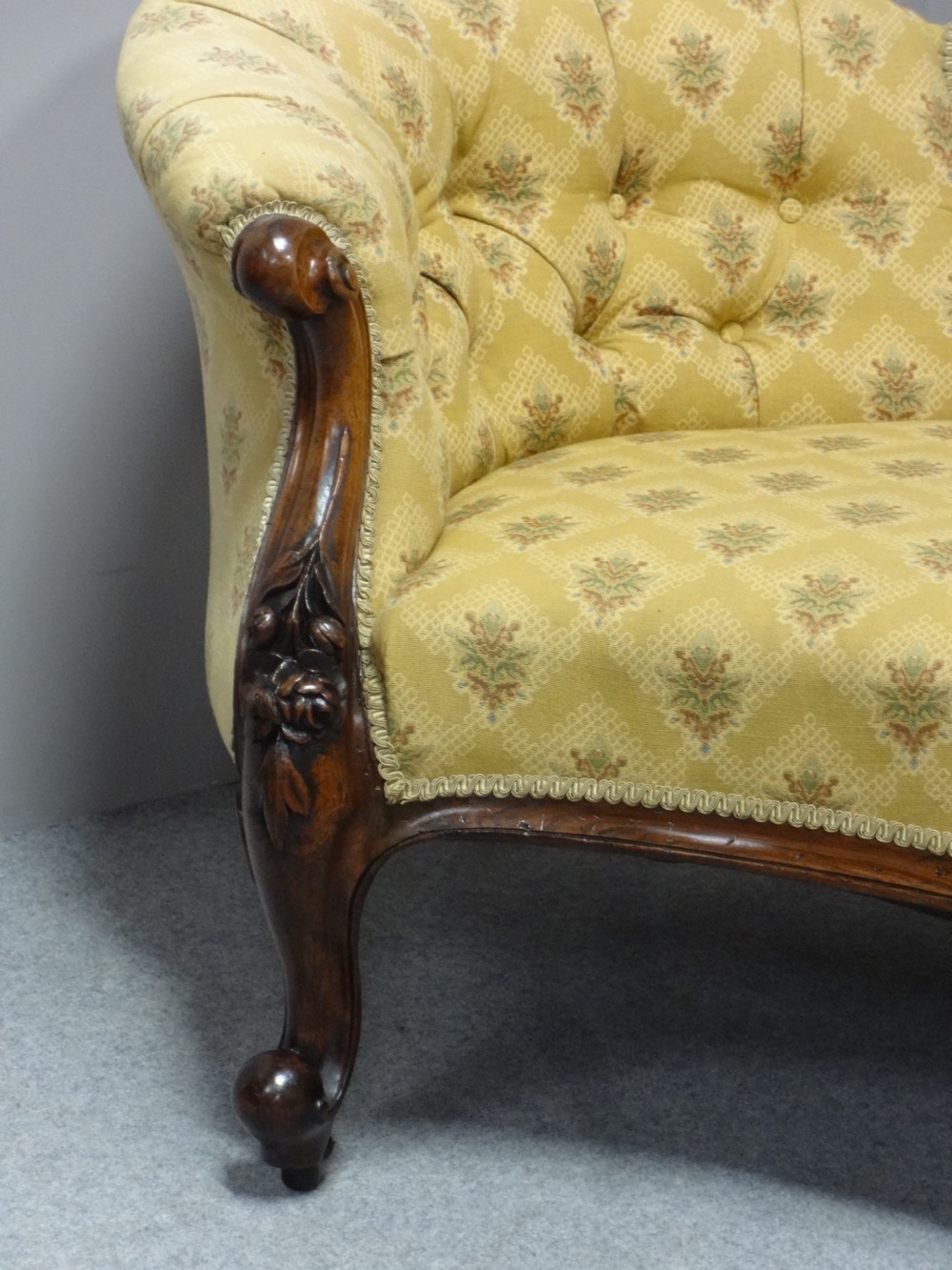 Wonderful Cameo Backed  Victorian Rosewood Sofa View IV
