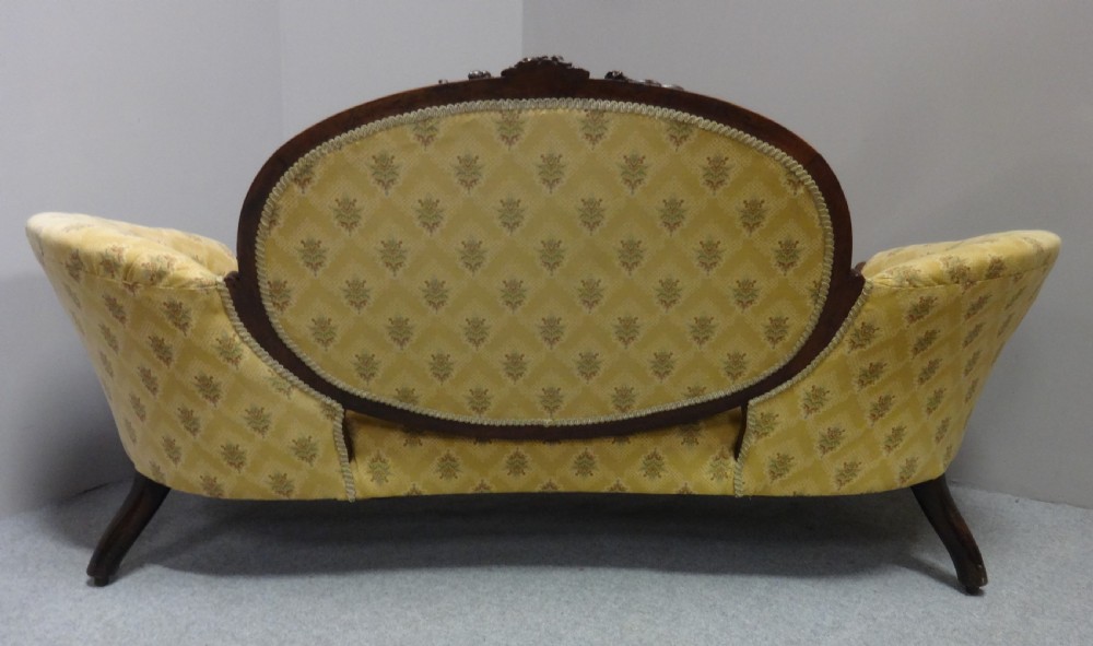 Wonderful Cameo Backed  Victorian Rosewood Sofa View VI