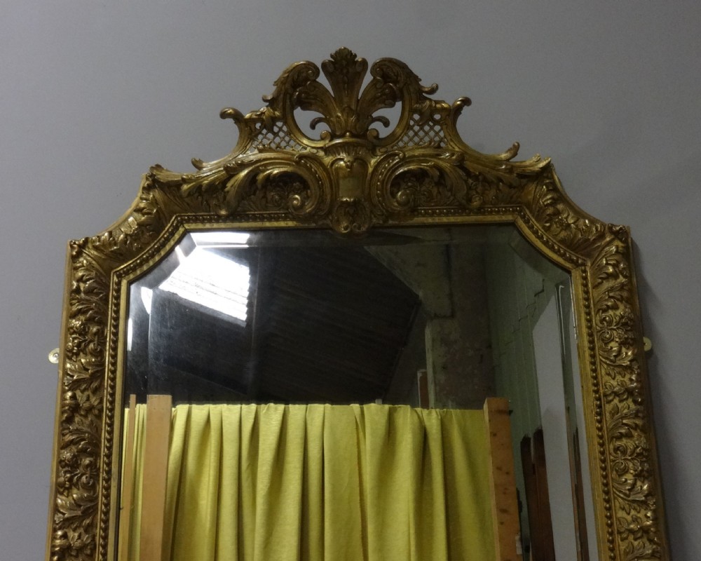 Wonderful  Large English Victorian Gilt Mirror View III